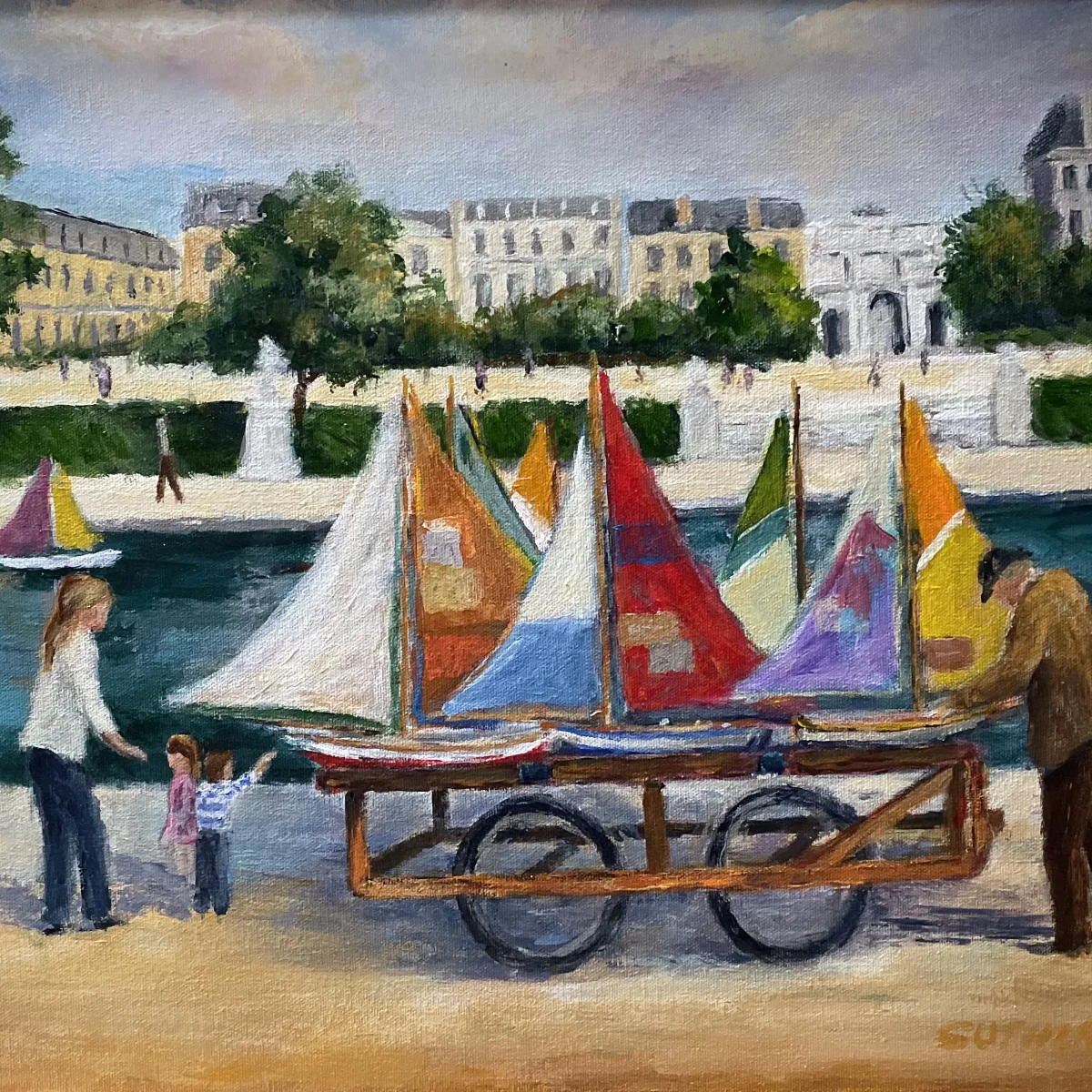Small Boating in Luxembourg Gardens, Paris - Jim Sutherland